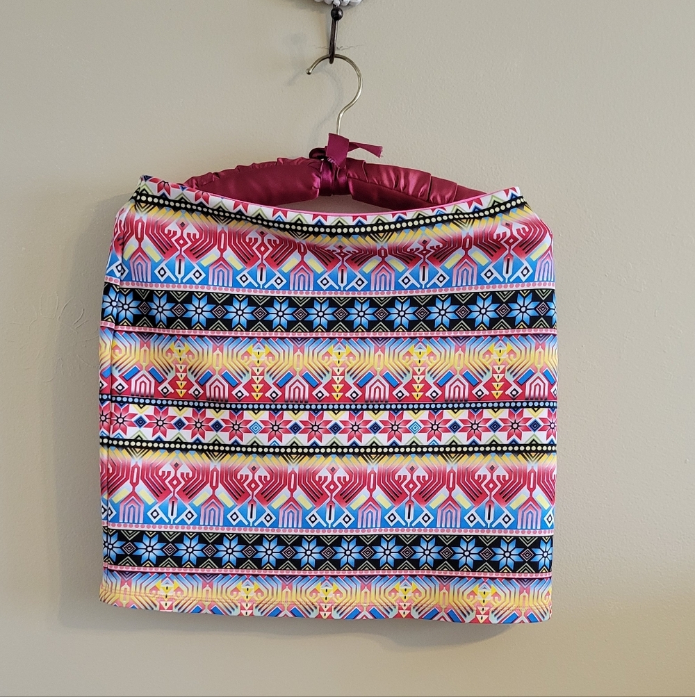 2Xtremz | Multi Color Patterned Stretchy Mini Skirt Fun Flirty Sexy